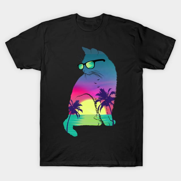 Summer Cat T-Shirt by clingcling